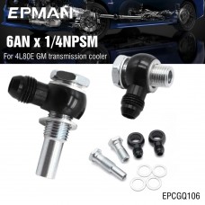 EPMAN 6AN x 1/4NPSM 4L80E Transmission Oil Cooler 90 Degree Banjo Fittings For GM 4L80E 97-10 EPCGQ106